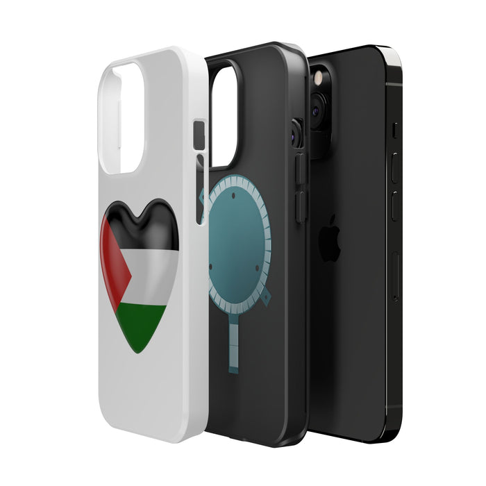 MagSafe Tough Cases with Palestinian flag in heart shape