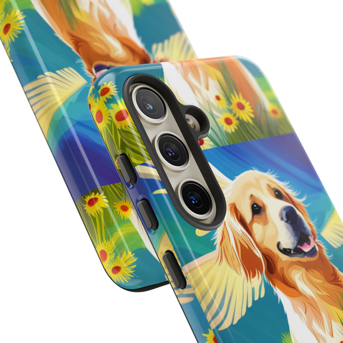 Tough Cases Golden Retriever with Wings Phone case