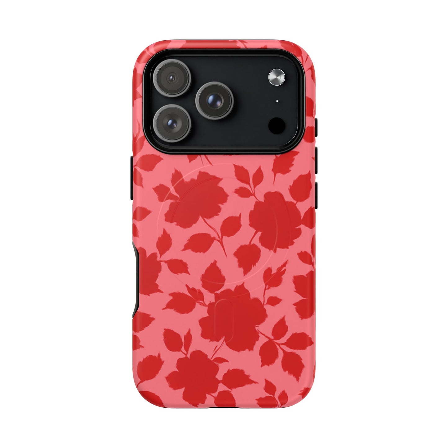 Red Floral Love iPhone Case (MagSafe compatible)
