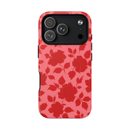 Red Floral Love iPhone Case (MagSafe compatible)