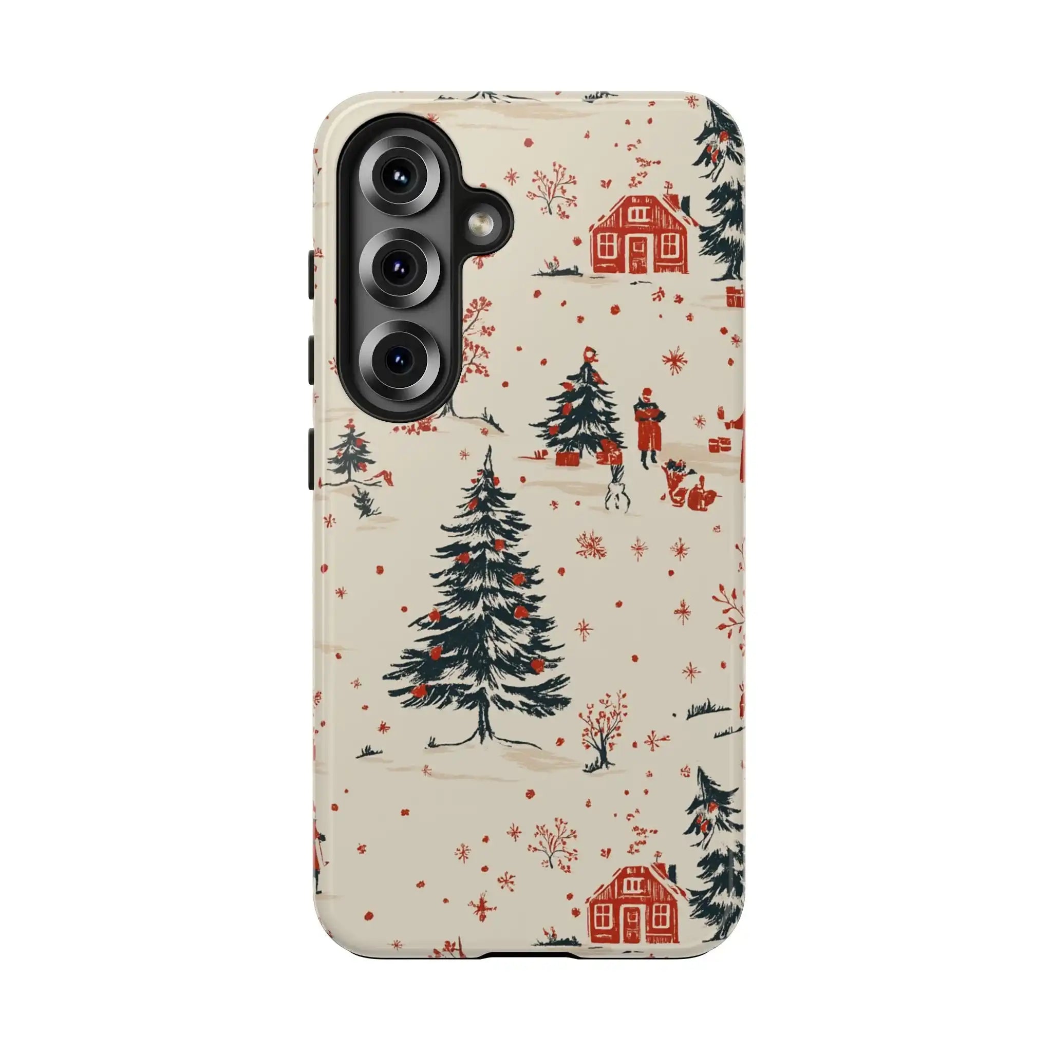 Winter Village Holiday Tough Phone Case — Vintage Holidays & Snow Scene  Shamo's Samsung Galaxy S25