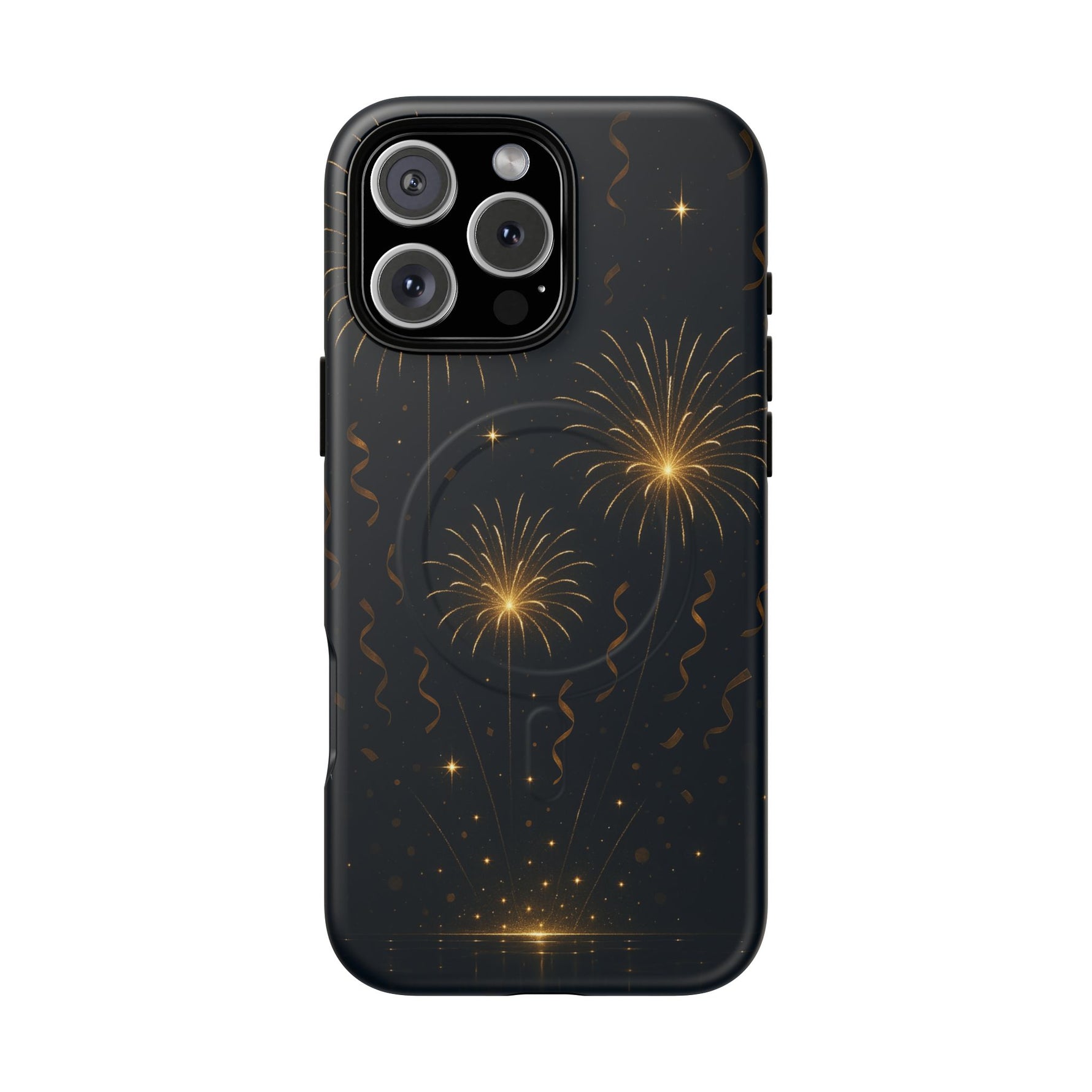 Gold Fireworks Celebration iPhone Case with MagSafe - Shamo's
