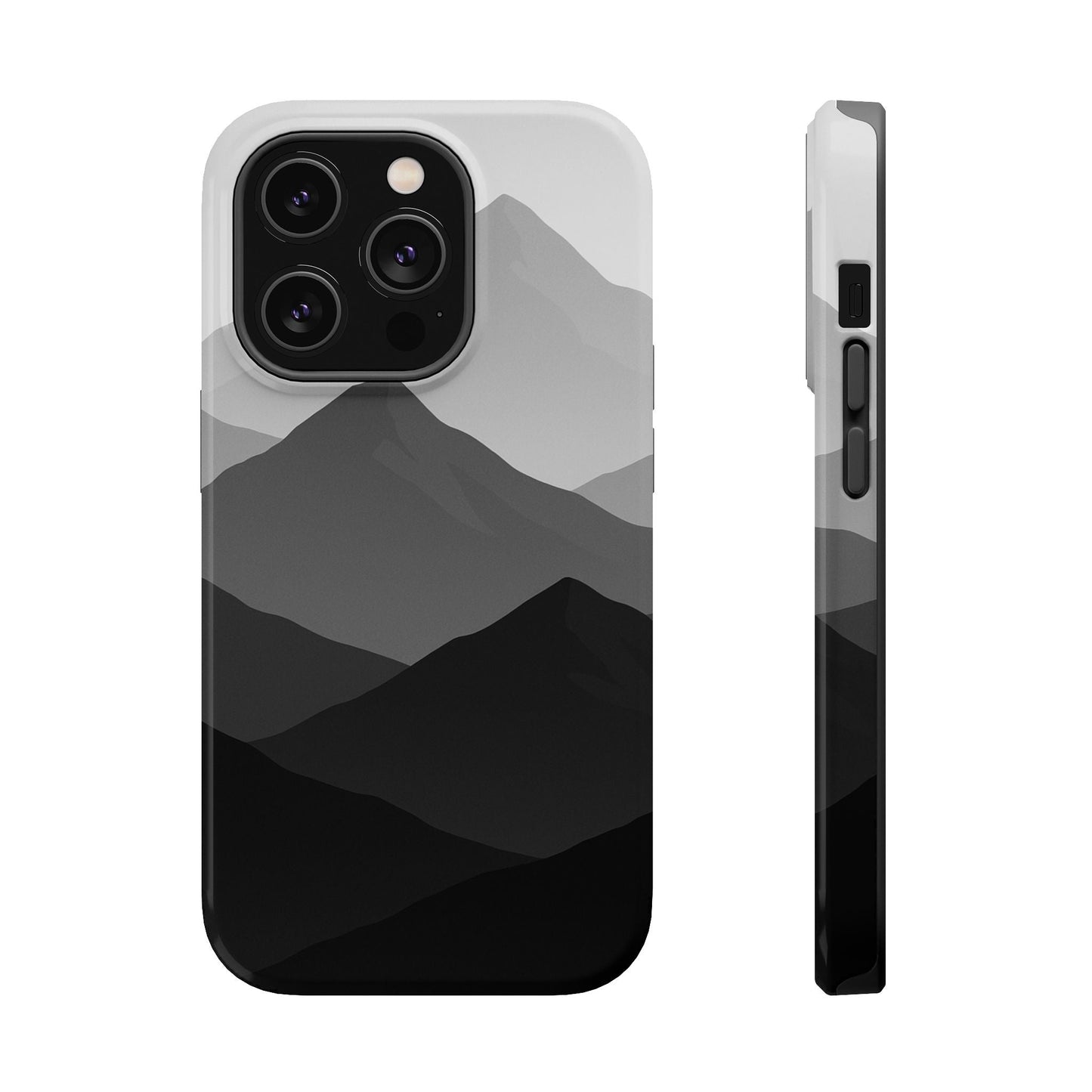 Monochrome Mountain Design iPhone Case | MagSafe  Shamo's iPhone 14 Pro / Glossy