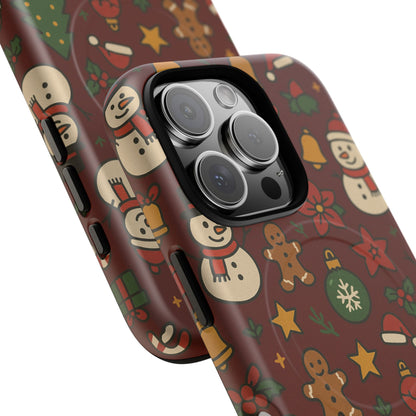 Snowman & Gingerbread Tough iPhone Case (MagSafe compatible)