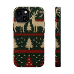 Holiday Reindeer Knit iPhone Case | compatible with MagSafe  Shamo's iPhone 13 Mini / Glossy