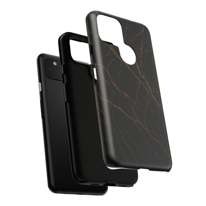 Black Marble Tough iPhone Case