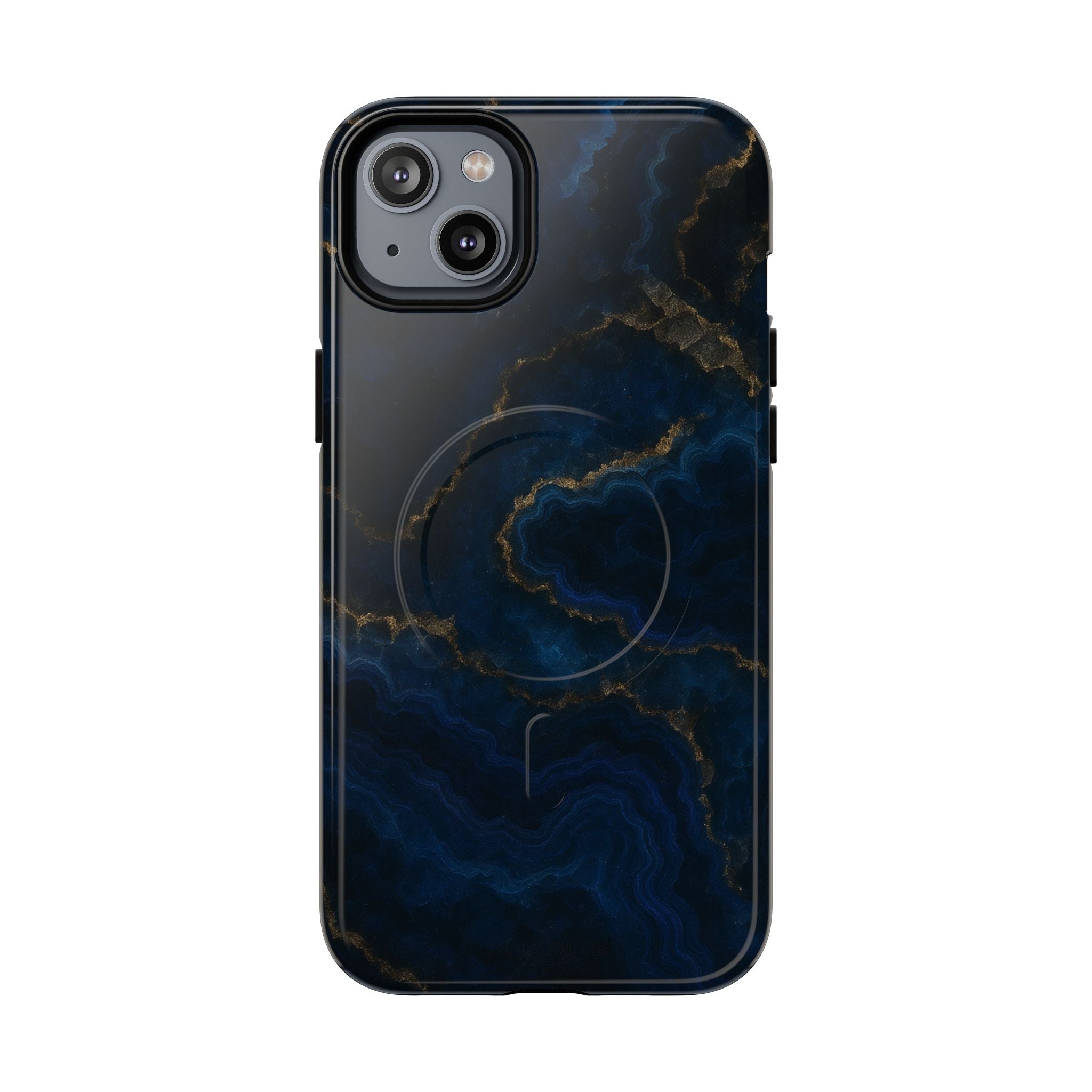 Midnight Marble iPhone Case with MagSafe - iPhone 14 Plus / Glossy - Shamo's