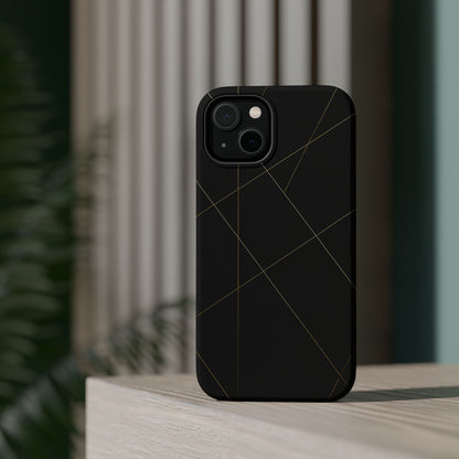 Black Geometric Design iPhone Case | MagSafe  Shamo's