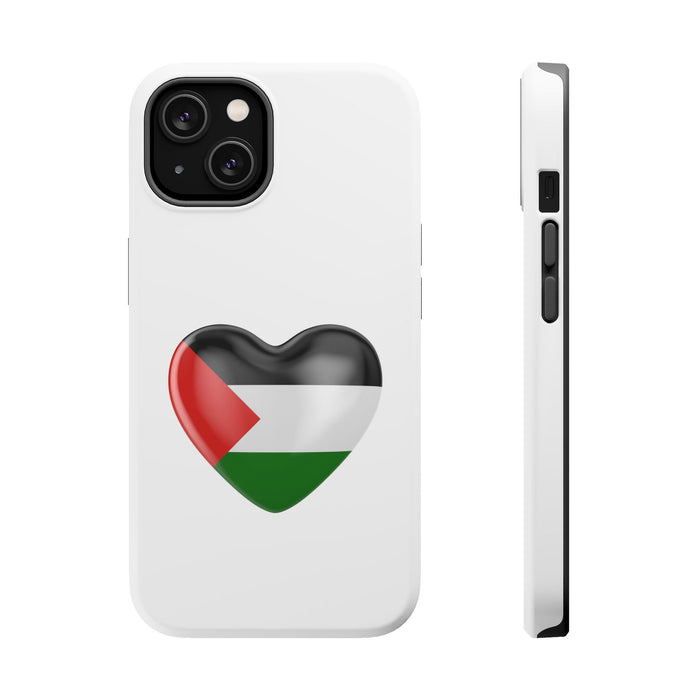 MagSafe Tough Cases with Palestinian flag in heart shape