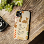 Slim iPhone Case — Cozy Baking & Teddy Pattern (Recipe, Deer, Buttons)  Shamo's