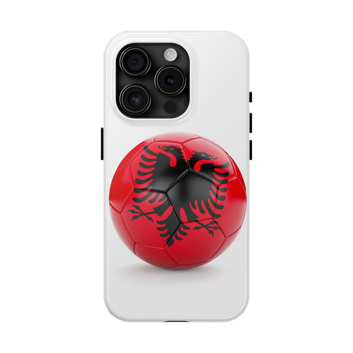 Tough Phone Cases with Albanian soccer flag