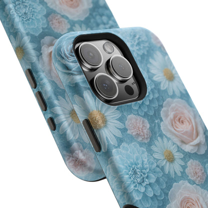 Frozen Floral Rose & Daisy Impact iPhone Case | MagSafe compatible  Shamo's