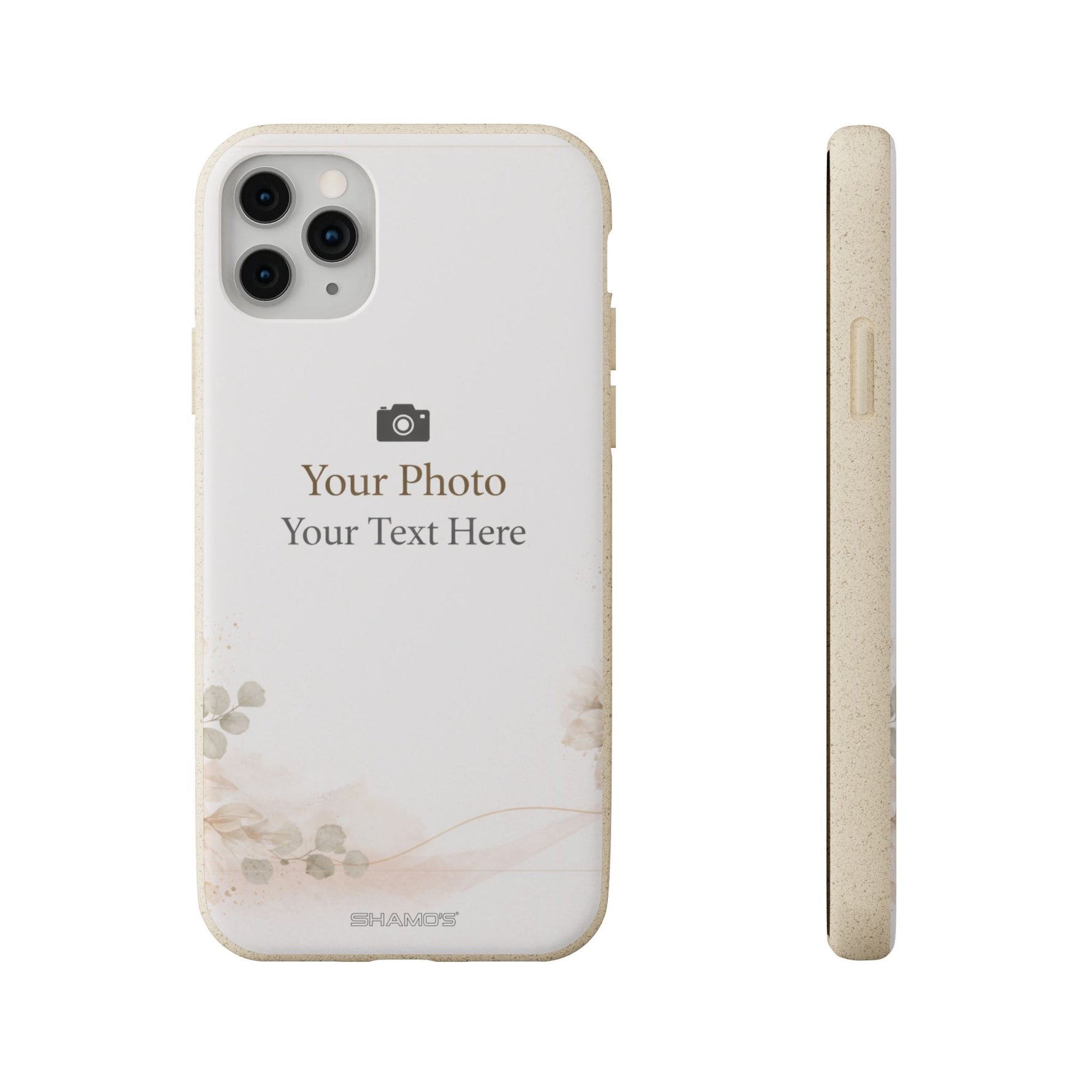 Personalizable Biodegradable Custom Phone Case | Add your own Photo and Text - iPhone 11 Pro Max - Shamo's