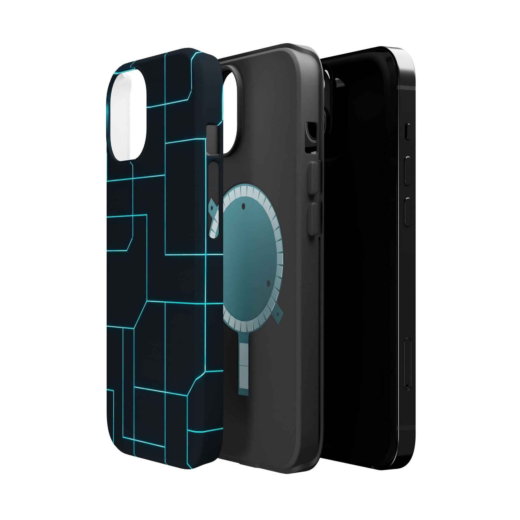 Neon Grid Magnetic Impact-Resistant iPhone Case | MagSafe compatible  Shamo's