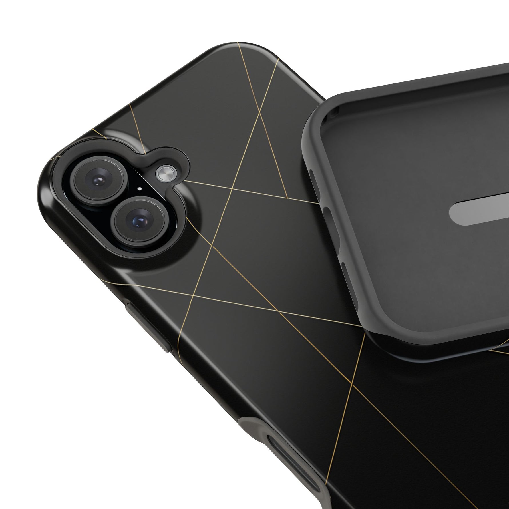 Funda para iPhone con diseño geométrico negro | MagSafe