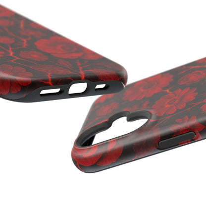 Melted Lava Dark Red Floral iPhone Case — MagSafe Compatible  Shamo's