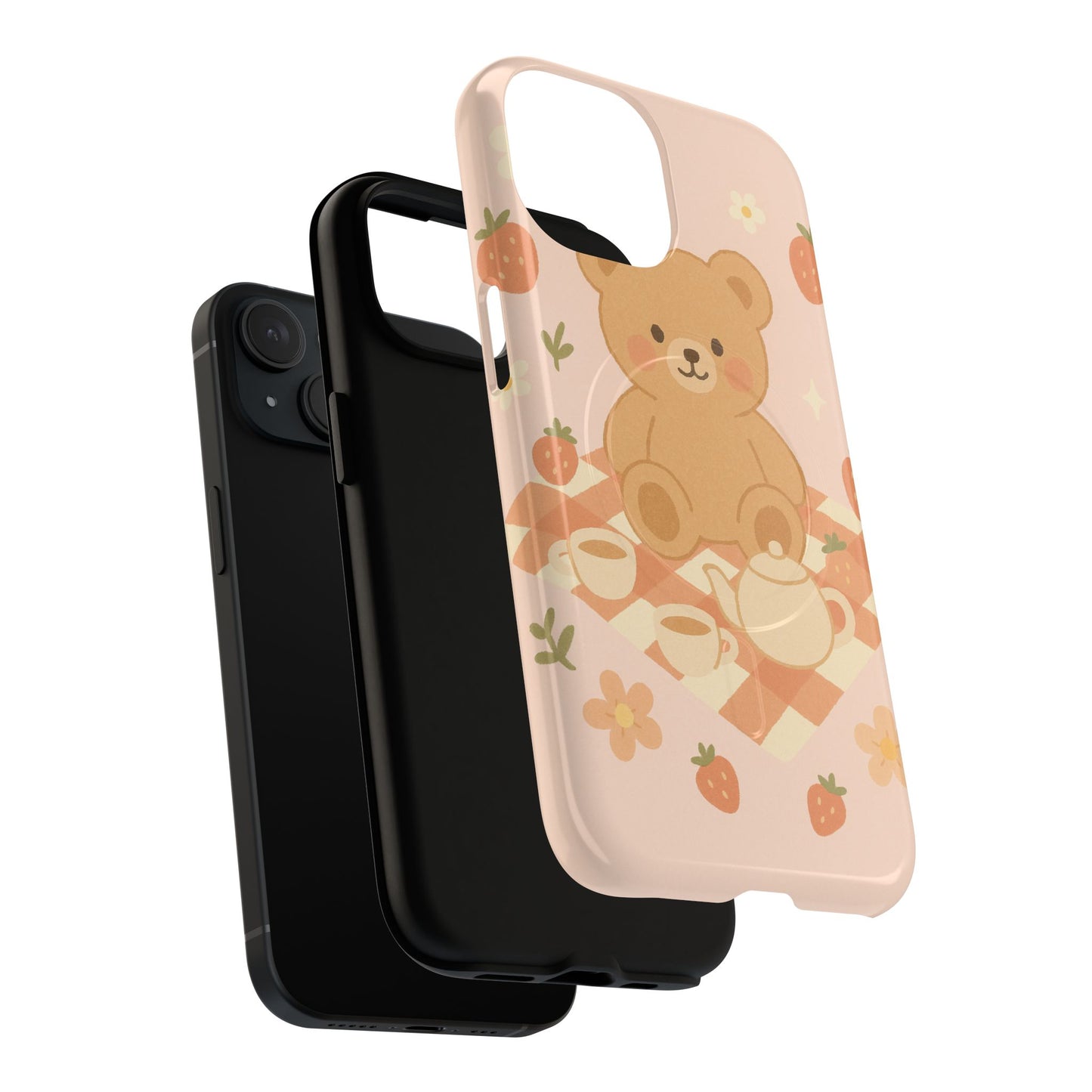 Blossom Bear Picnic iPhone Case with MagSafe