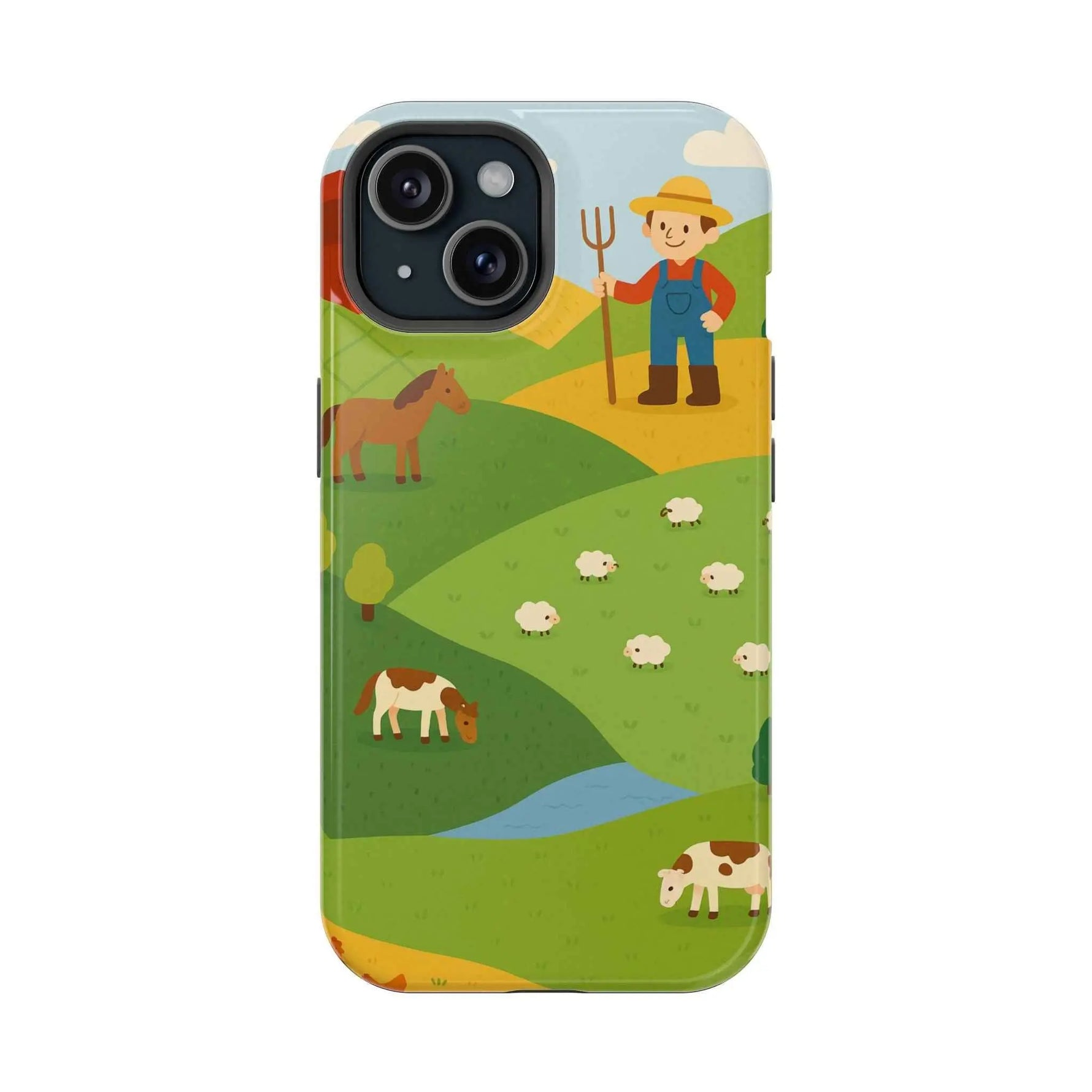 Farm-Themed Impact-Resistant MagSafe Phone Case