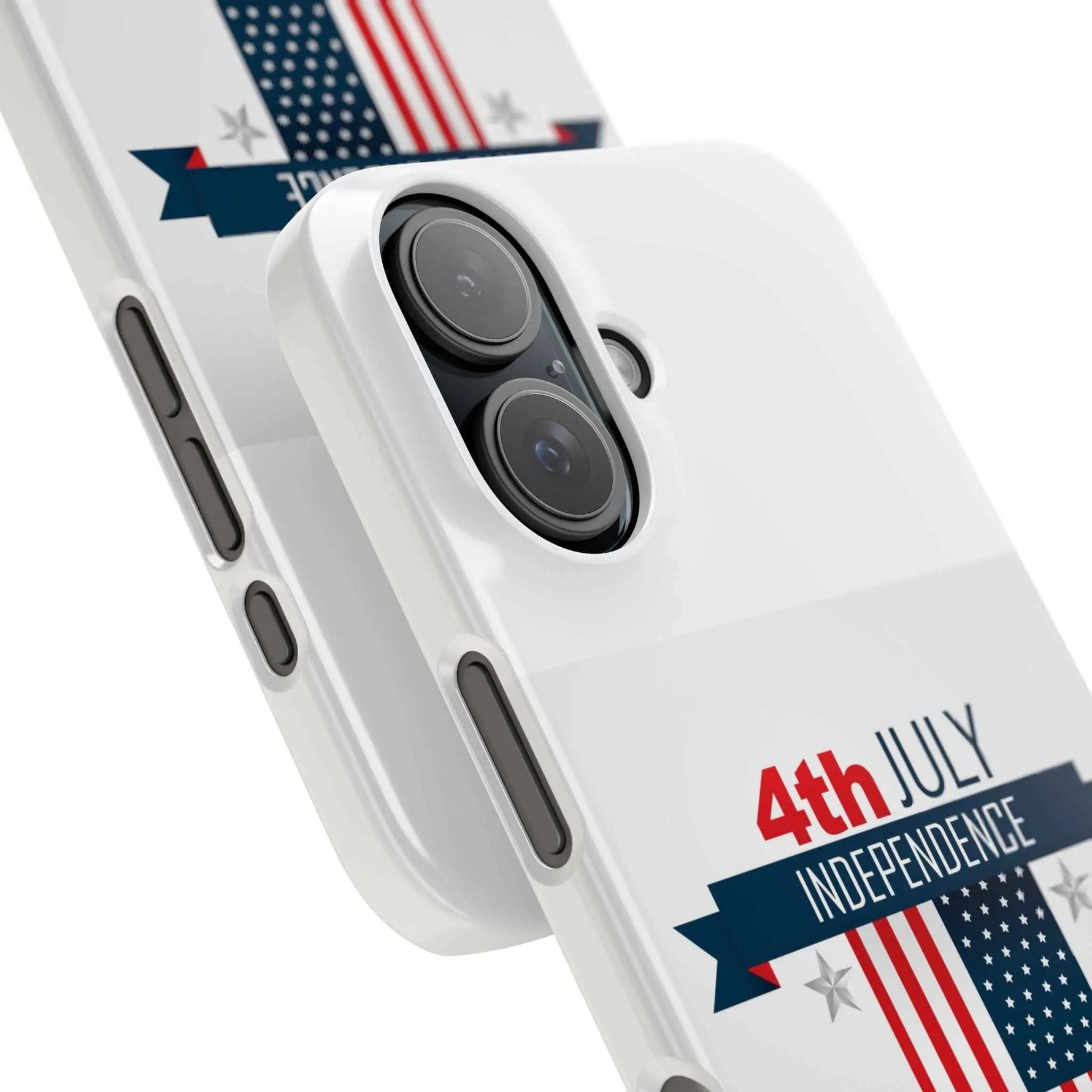 Slim Phone Cases with 4th of July writing for iPhone 17 and more