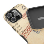 Vintage Library Card Design Phone Case with MagSafe Compatibility