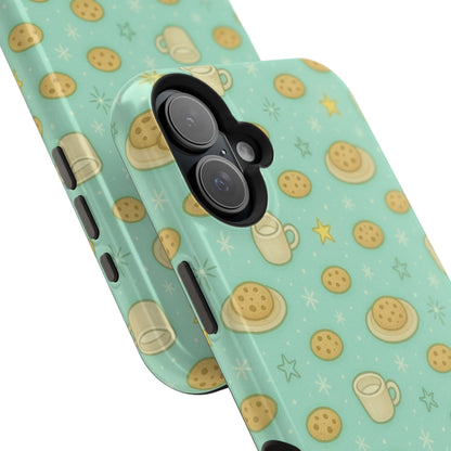 Cookie & Coffee Pattern Tough iPhone Case — Impact-Resistant