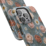 Frozen Floral Vintage Roses & Daisies iPhone Case with MagSafe compatibility  Shamo's