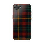 Funda para iPhone resistente a impactos con diseño de cuadros escoceses rojos y verdes con MagSafe