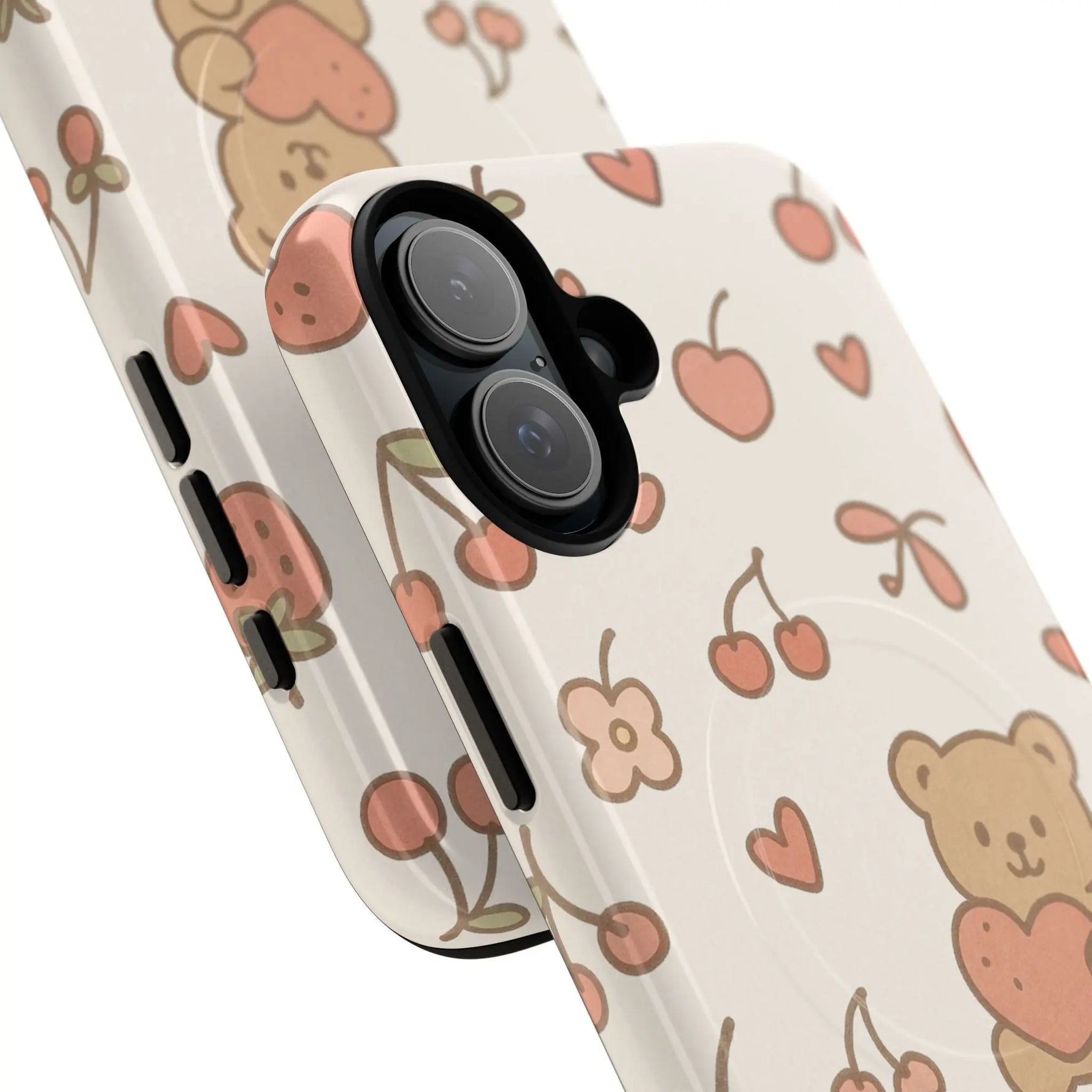 Teddy Berry Cozy Strawberry Pattern iPhone Case with MagSafe  Shamo's