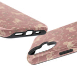 Rose Ponies MagSafe Phone Case, glossy vertical dual-camera model, port openings and edge details