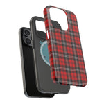 Red Tartan Plaid Impact-Resistant iPhone Case | MagSafe compatibility  Shamo's