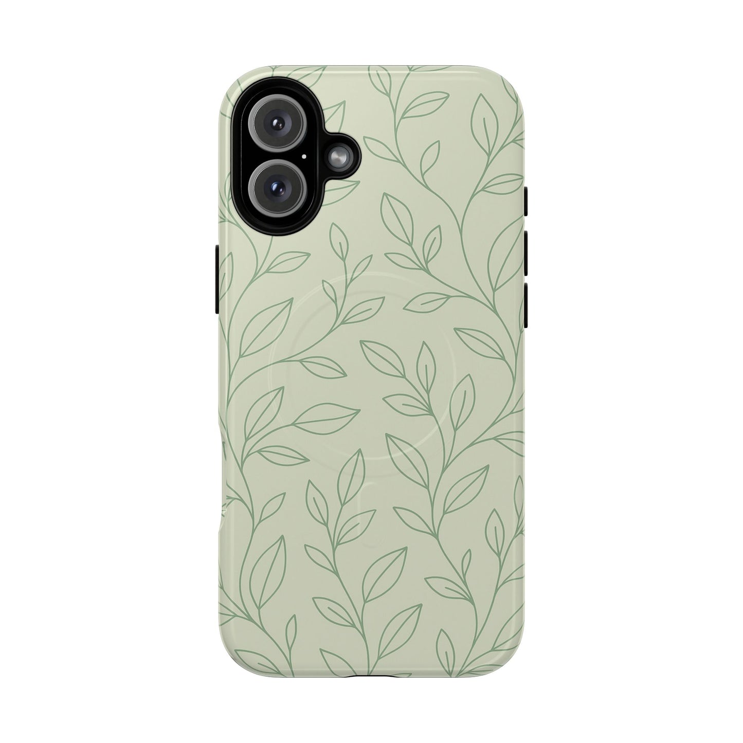 Sage Botanical Leaves Floral iPhone Case | MagSafe
