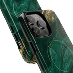 Emerald Marble with Gold Veins iPhone Case | with MagSafe  Shamo's