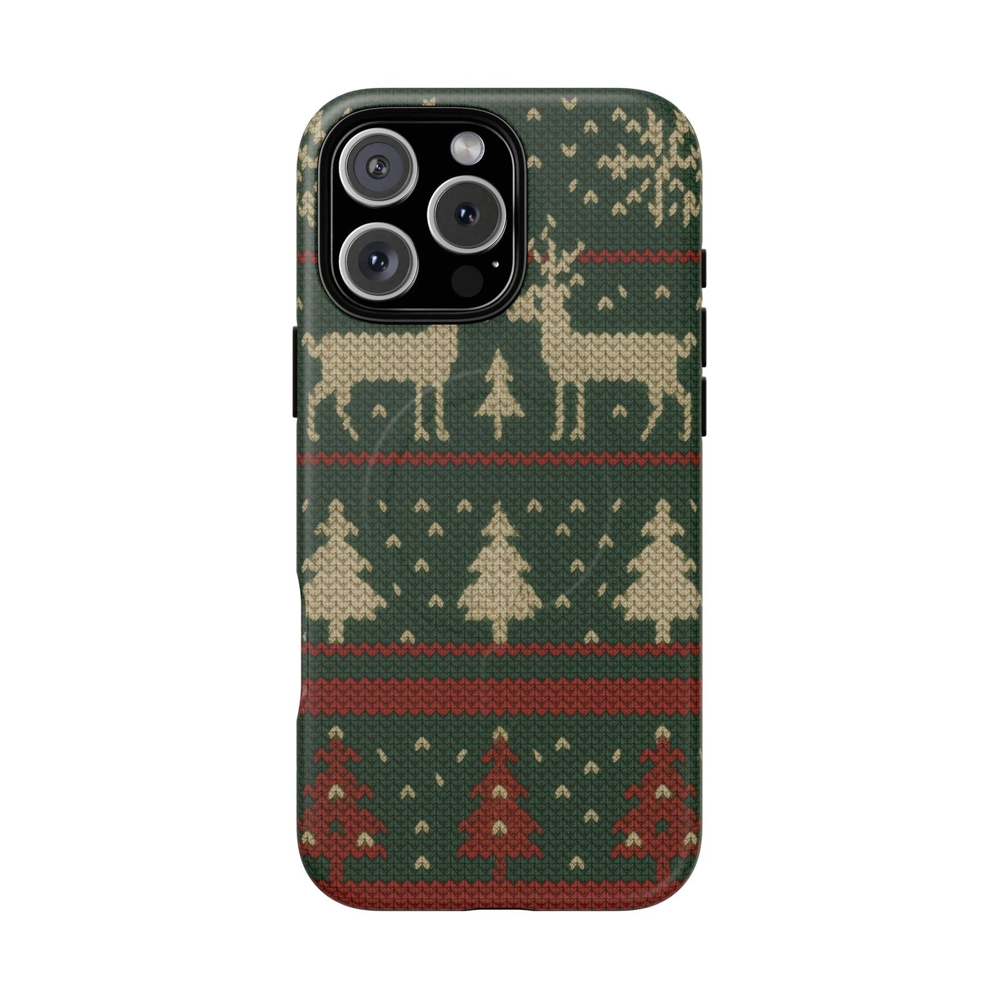 Holiday Knit Reindeer MagSafe Tough iPhone Case
