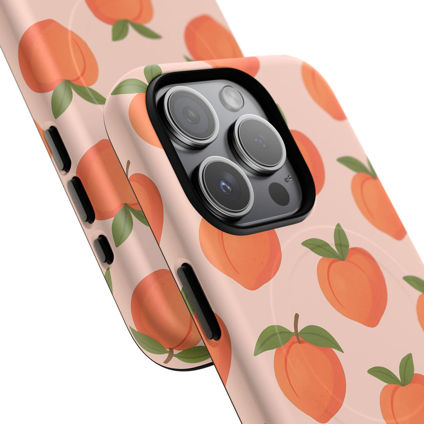 Peach Pattern Fruit Case for iPhone | MagSafe Compatible