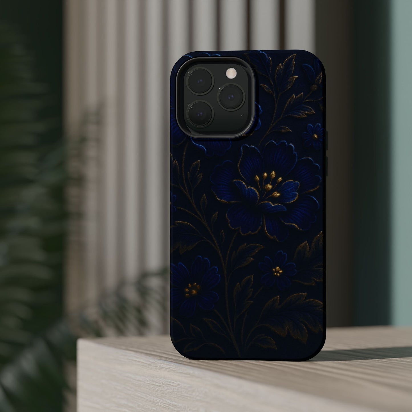 3D Velvet Night Flower iPhone Case | MagSafe