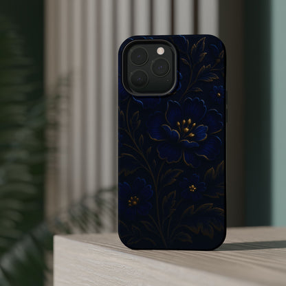 3D Velvet Night Flower iPhone Case | MagSafe