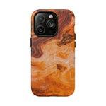 iPhone-Hülle aus bernsteinfarbenem Achatmarmor – kompatibel mit MagSafe