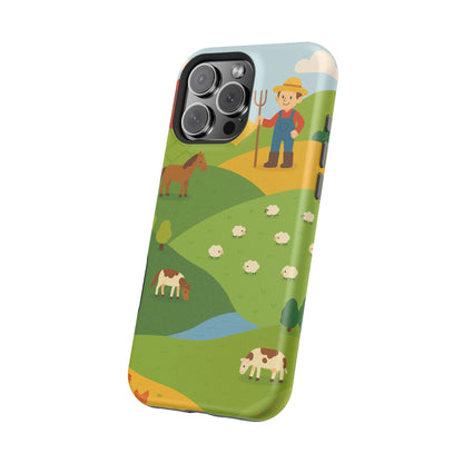 Farm-Themed Impact-Resistant MagSafe Phone Case