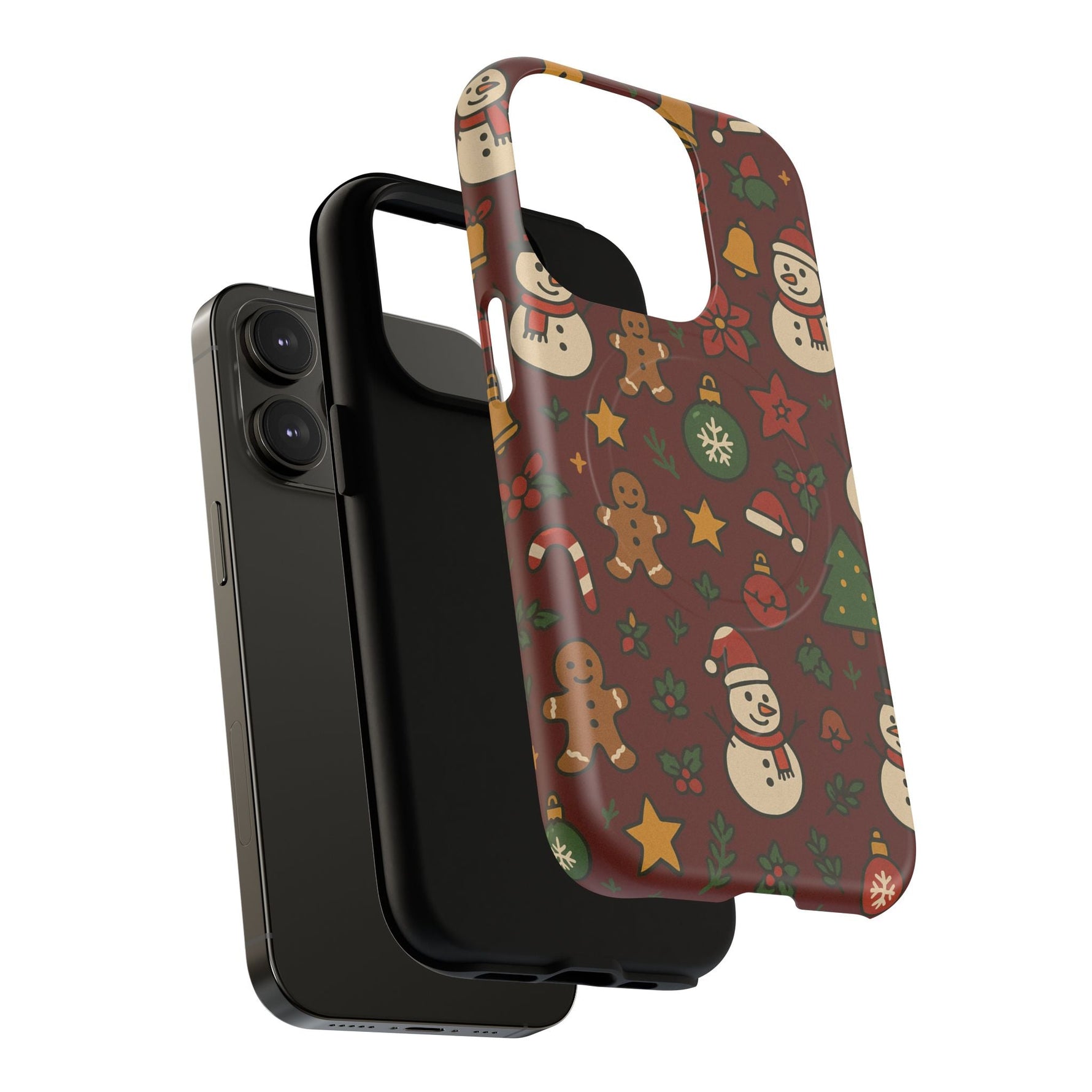 Snowman & Gingerbread Tough iPhone Case (MagSafe compatible)  Shamo's