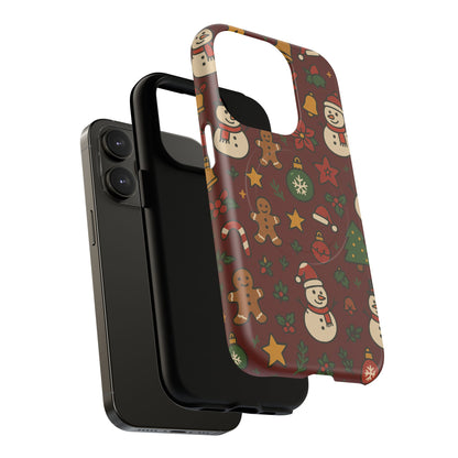 Snowman & Gingerbread Tough iPhone Case (MagSafe compatible)