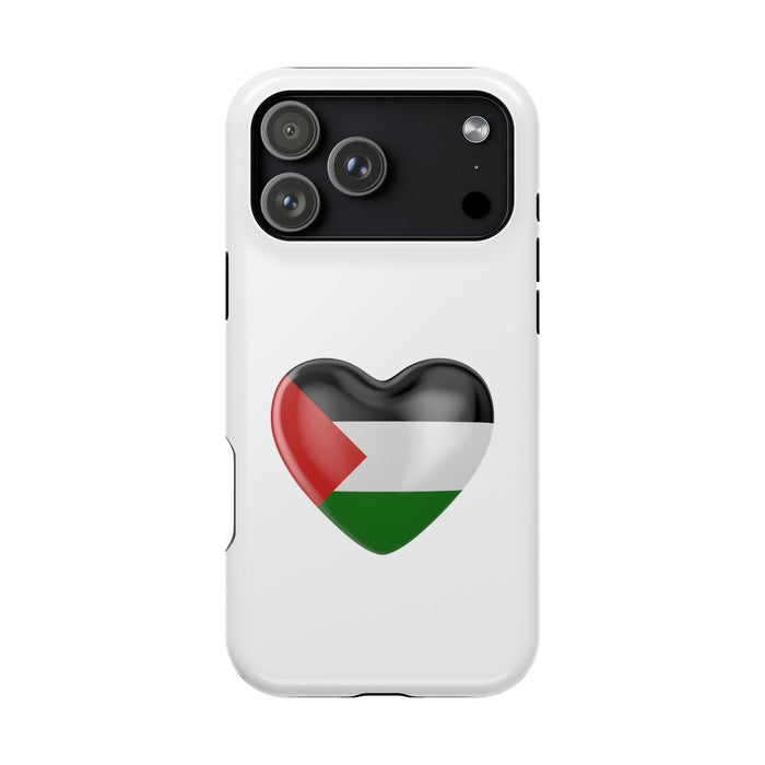 MagSafe Tough Cases with Palestinian flag in heart shape