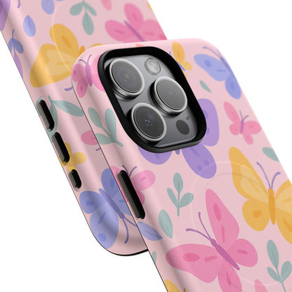 Butterfly Pattern Compatible with MagSafe Tough Magnetic Phone Case