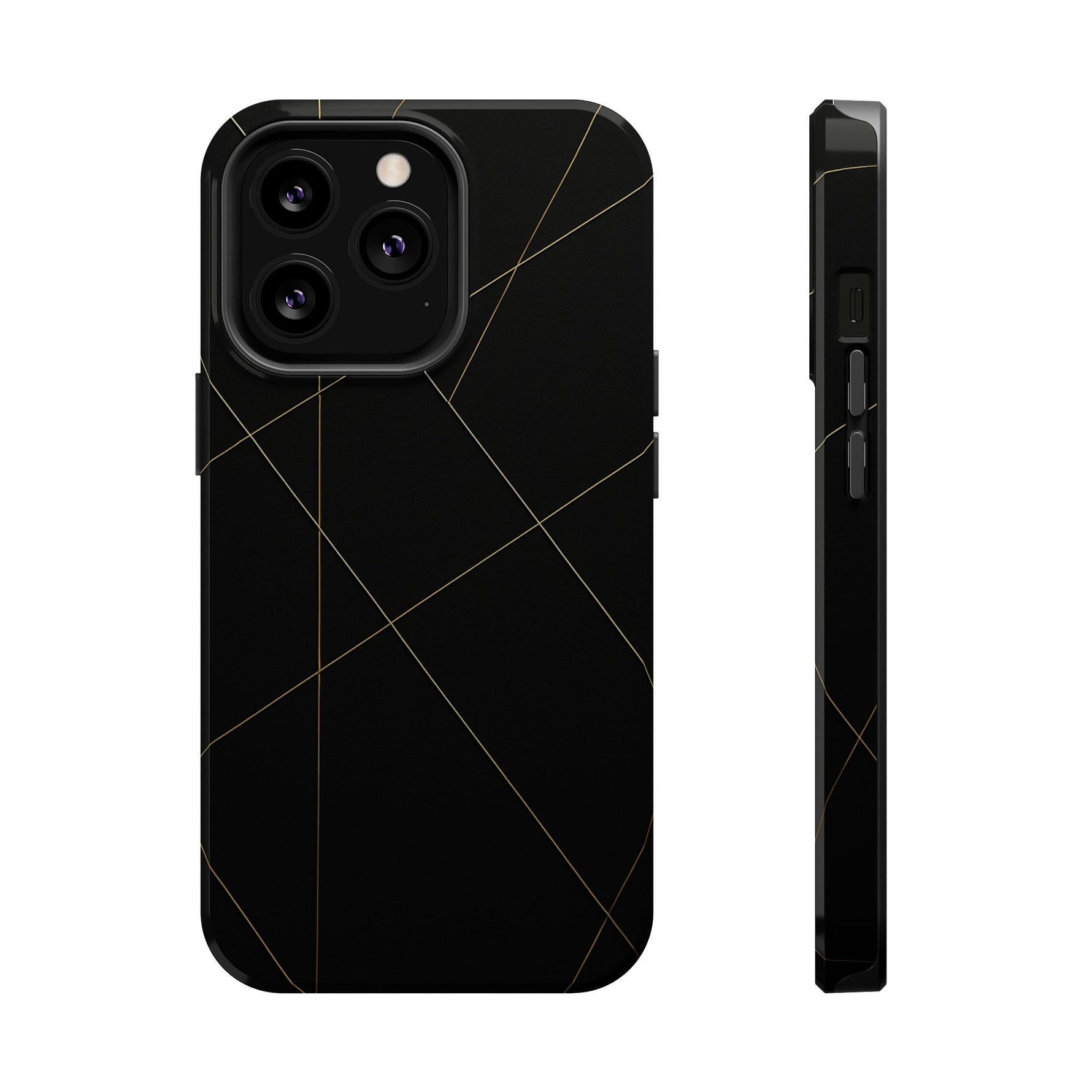 Black Geometric Design iPhone Case | MagSafe  Shamo's iPhone 13 Pro / Glossy