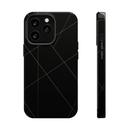 Black Geometric Design iPhone Case | MagSafe  Shamo's iPhone 13 Pro / Glossy