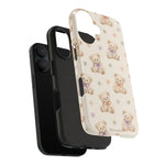 Cute Pastel Bear Impact Phone Case | Heart & Star Kawaii Pattern