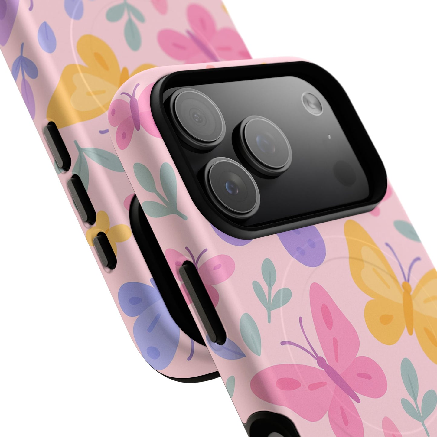 Butterfly Pattern Compatible with MagSafe Tough Magnetic Phone Case