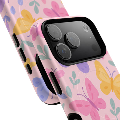 Butterfly Pattern Compatible with MagSafe Tough Magnetic Phone Case
