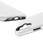 White Solid Color MagSafe Compatible Impact-Resistant Phone Case