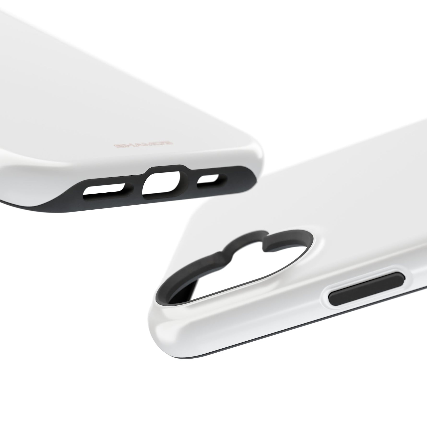White Solid Color MagSafe Compatible Impact-Resistant Phone Case