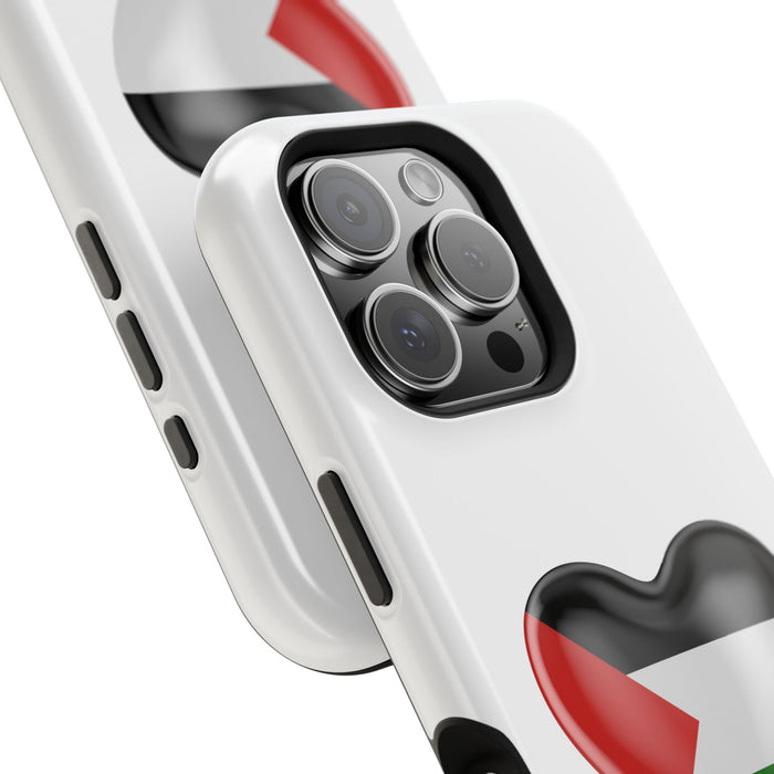 MagSafe Tough Cases with Palestinian flag in heart shape